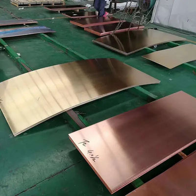 35-45 Hardness Prime Pure Copper Cathode Plate 26mm Thick C26800 C27200 Copper Sheet